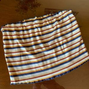 colorful striped tube top